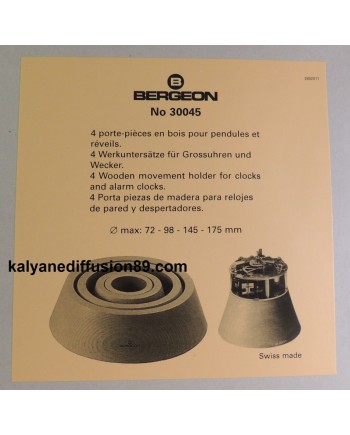 BERGEON 30045 – Assortiment de 4 porte-pièces en bois