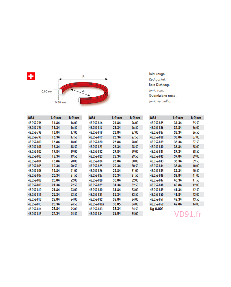 HOROTEC Référence 43.052-xxx a l'unite