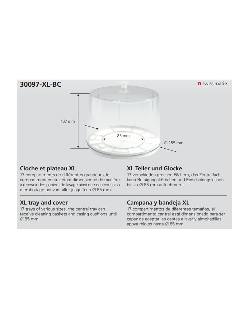 BERGEON 30097-XL-BC – Plateau de démontage et cloche XL