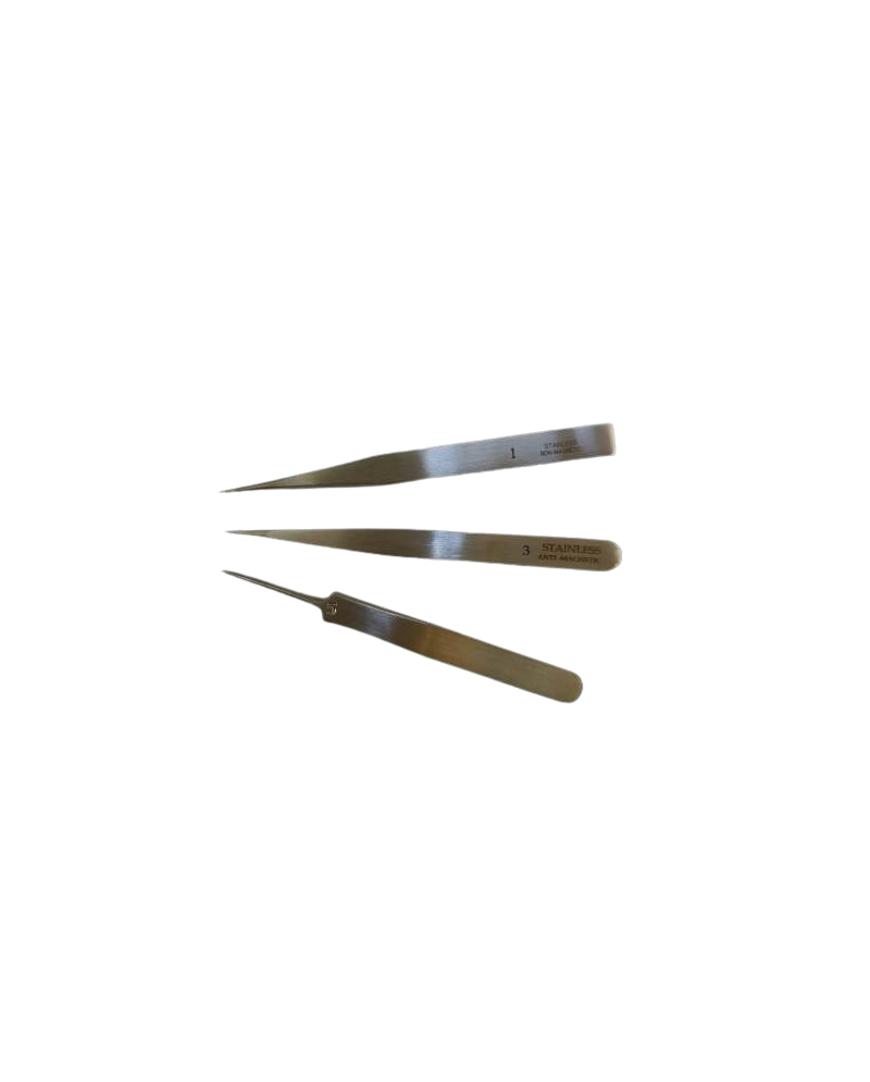 ECO - Assortiment de 3 brucelles N°1, N°3, N°5