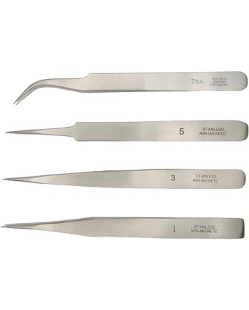 ECO - Assortiment de 4 brucelles N°1, N°3, N°5, N°7