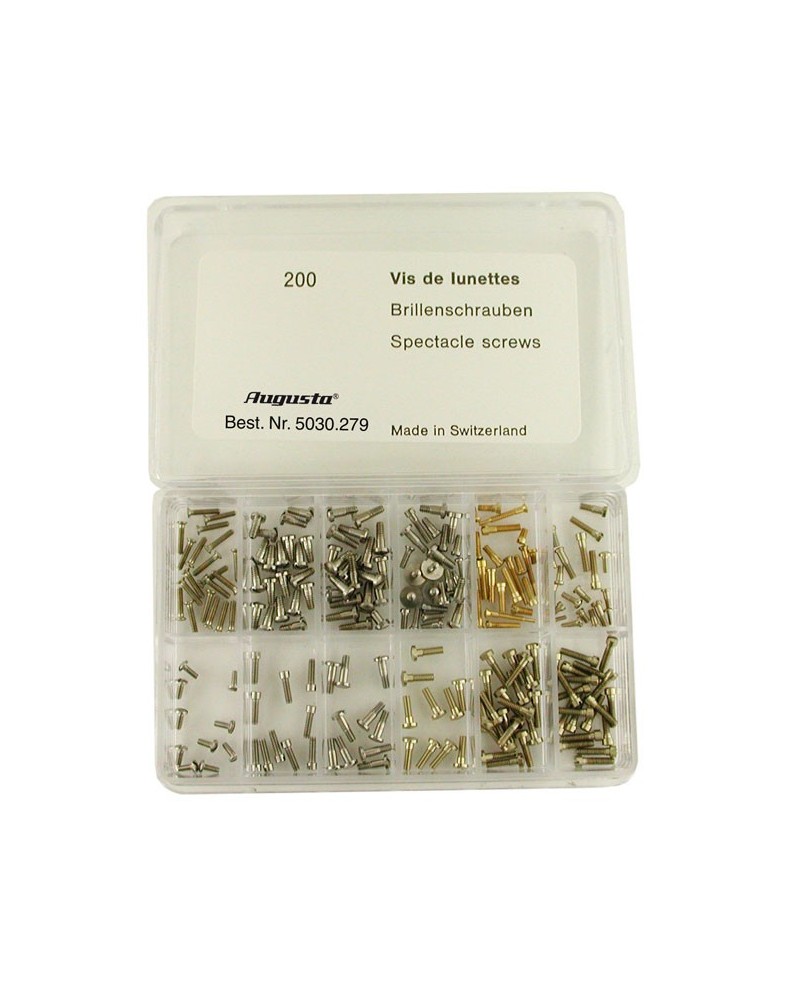 Assortiment de 200 vis pour lunettes de montres - AUGUSTA