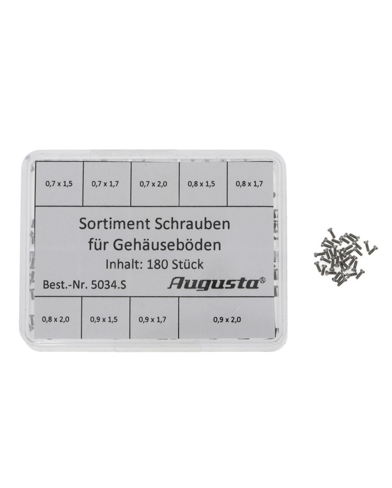 Assortiment de 180 vis pour fonds de boîtiers - AUGUSTA