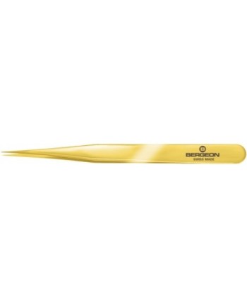 BERGEON 7422-PM-AM - Brucelles en laiton pointes polies AM 130 mm