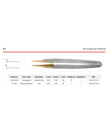 Brucelles avec embouts en buis DUMONT