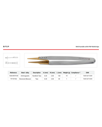 Brucelles avec embouts en buis DUMONT