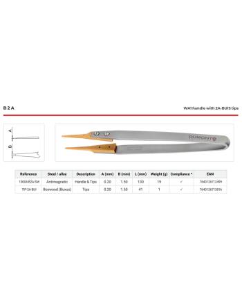 Brucelles avec embouts en buis DUMONT