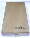 HOROTEC 12.381 - Coffret bois avec 4 brucelles en acier inoxydable