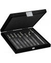 BERGEON 7028 - Coffret bois avec assortiment de 8 brucelles B-STAR antimagnétiques