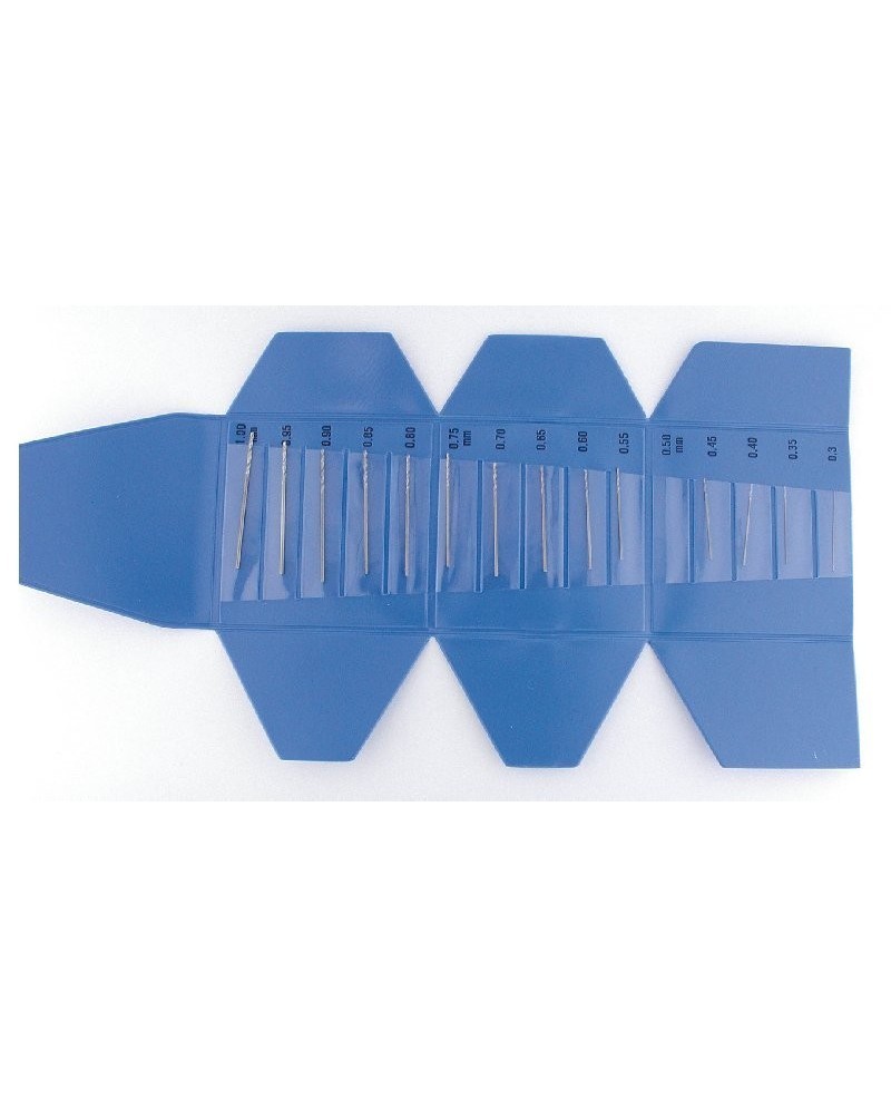 AUGUSTA - Assortiment de forets hélicoïdaux WS 0,30 à 1,00 mm 15 pièces