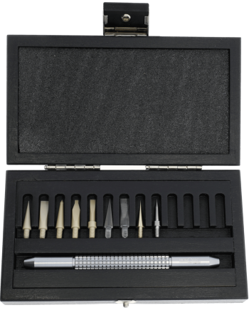 HOROTEC 26.008 - Outil à main multi-usage en aluminium avec 8 chevilles et pointe à tracer