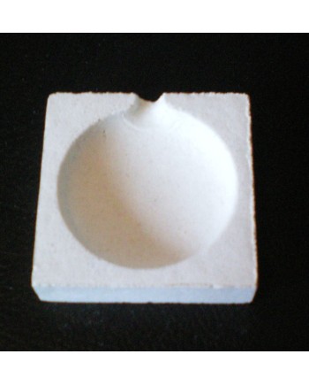 Creuset de bijoutier carré en silice vitreuse Ø 50 / 60 / 70 / 80 mm