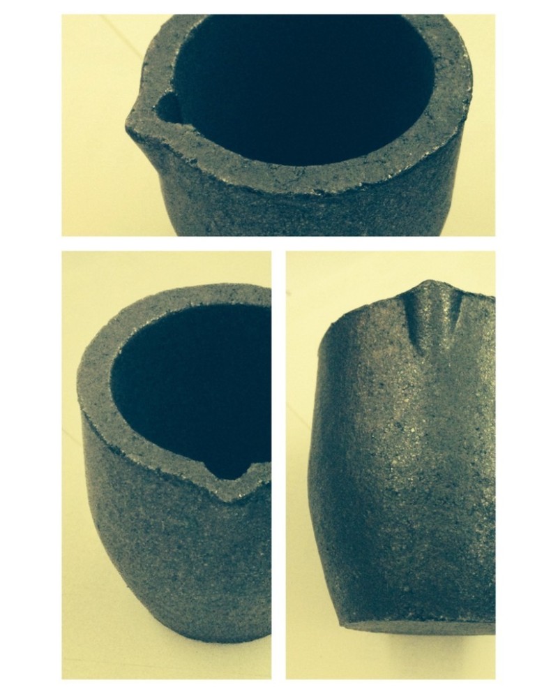 Creuset en graphite sans bec verseur haute température jusqu'à 1600 °C