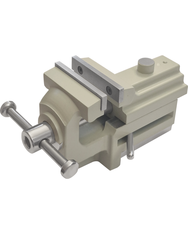 HOROTEC 08.104 - Étau d'horloger avec plaque de fixation en laiton mâchoires 50 mm