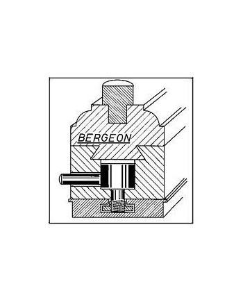 BERGEON 2021 / 2021-DM - Étau d'établi amovible pour horloger et demi-lune en acier