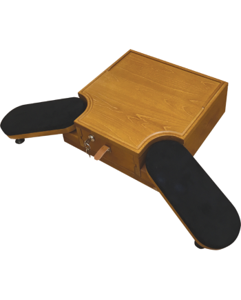 HOROTEC 24.071 - Mini établi d'horloger en chêne avec accoudoirs réglables