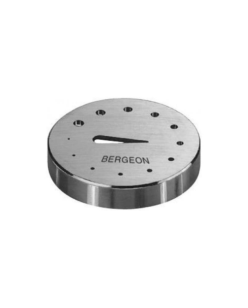 BERGEON 30110 / 30110-D - Plaque à trous Ø 35 mm en acier inox ou Delrin