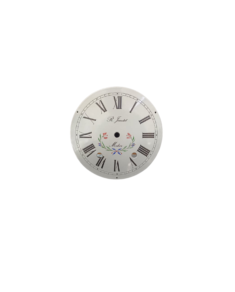 Cadran bombé émaillé fleuri