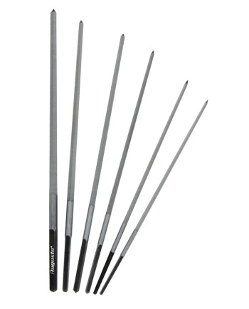 AUGUSTA 4717.81 - Assortiment de 12 équarrissoirs coniques pentagonaux pour tenons