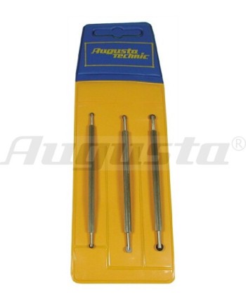 AUGUSTA - Assortiment de 3 fraises à roulettes doubles en acier trempé