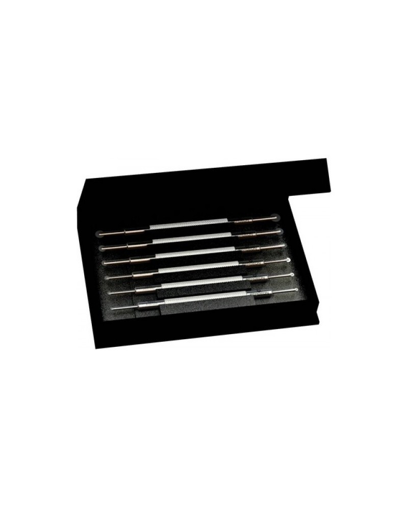 BERGEON 1895-AC6 - Assortiment de 6 fraises à roulettes doubles en acier trempé