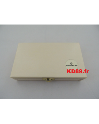 BERGEON 30414 - Assortiment de 6 fraises doubles à ébavurer et ébiser en coffret bois