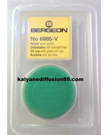 BERGEON 6885 - Huilier avec godet en verre teinté différentes tailles