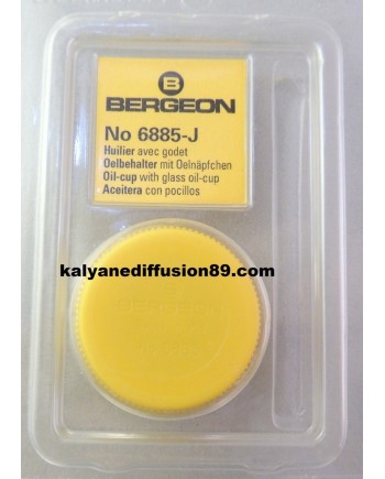 BERGEON 6885 - Huilier avec godet en verre teinté différentes tailles