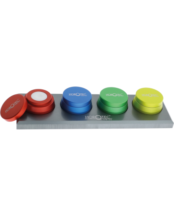 HOROTEC 17.106 - Assortiment de 4 huiliers en aluminium éloxé sur support