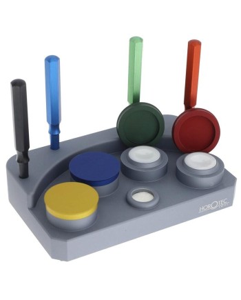 HOROTEC 17.103 - Huilier complet en aluminium avec 4 godets et 4 pique-huile