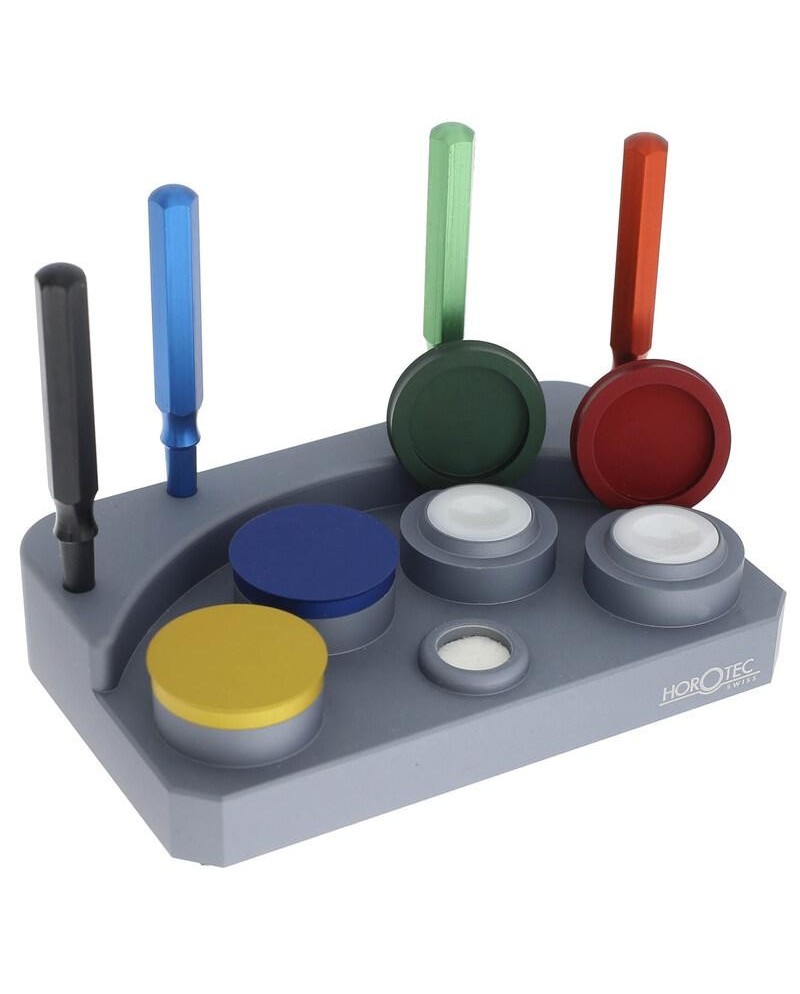 HOROTEC 17.103 - Huilier complet en aluminium avec 4 godets et 4 pique-huile