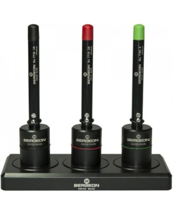 BERGEON 7721 - Assortiment de 3 huileurs automatiques sur socle