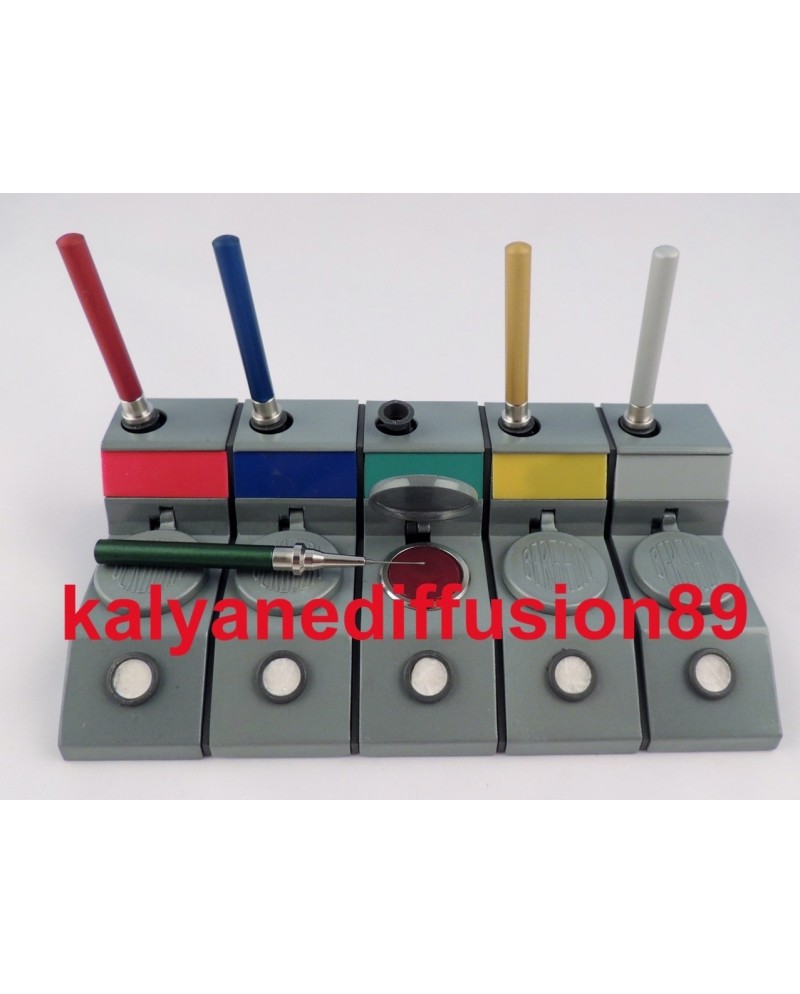 BERGEON 2329 - Jeu complet de 5 huiliers juxtaposés avec pique-huile