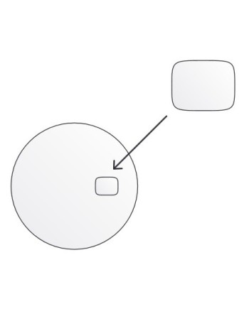 Loupe de calendrier, forme TV, en saphir