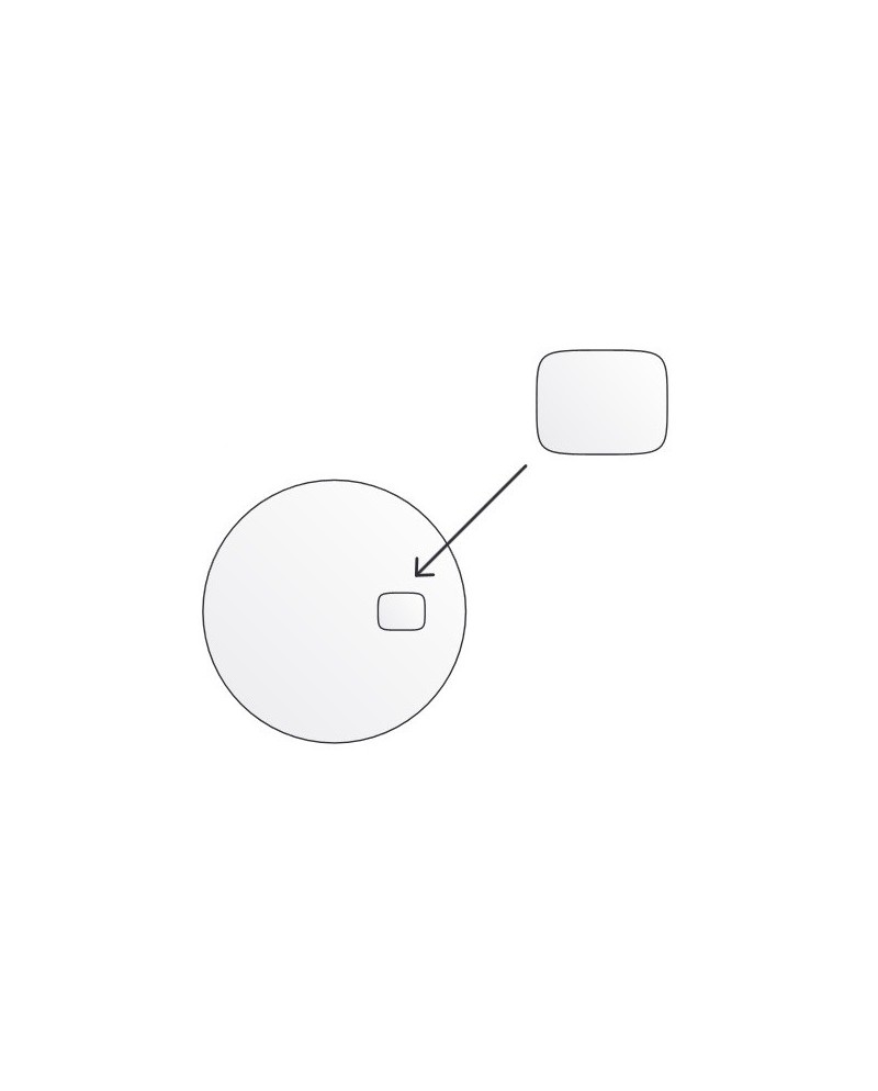 Loupe de calendrier, forme TV, en saphir