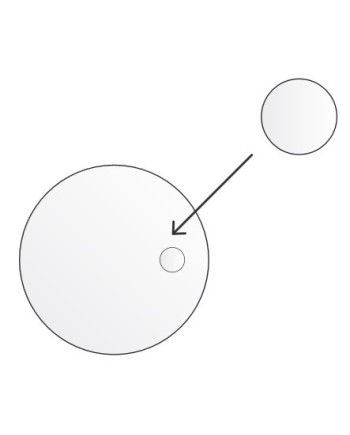 Loupe de calendrier, rond, en saphir