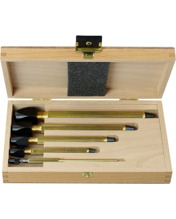 HOROTEC 02.027 - Coffret bois avec 5 mandrins