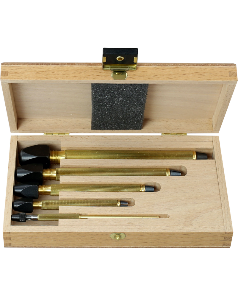 HOROTEC 02.027 - Coffret bois avec 5 mandrins