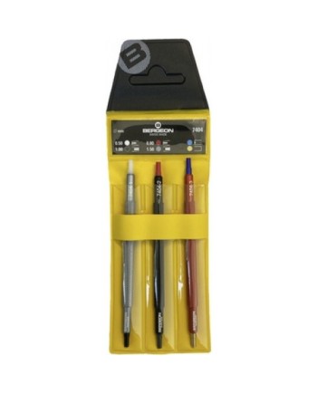 BERGEON 7404 - Assortiment de 3 outils à poser les aiguilles
