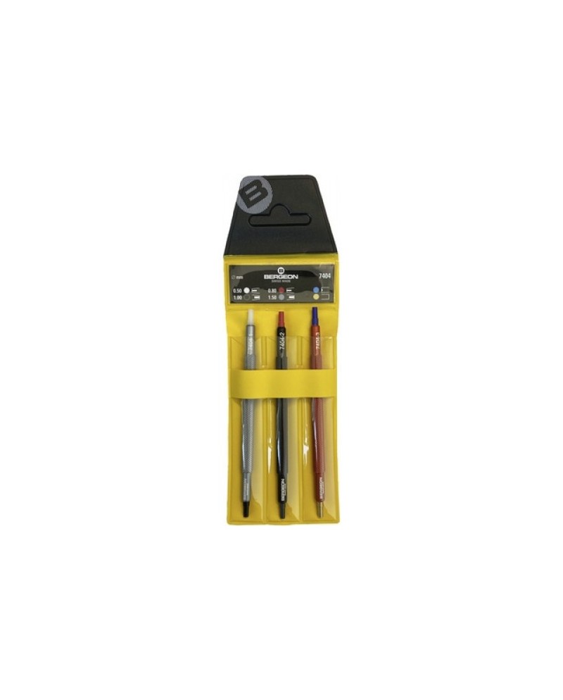 BERGEON 7404 - Assortiment de 3 outils à poser les aiguilles