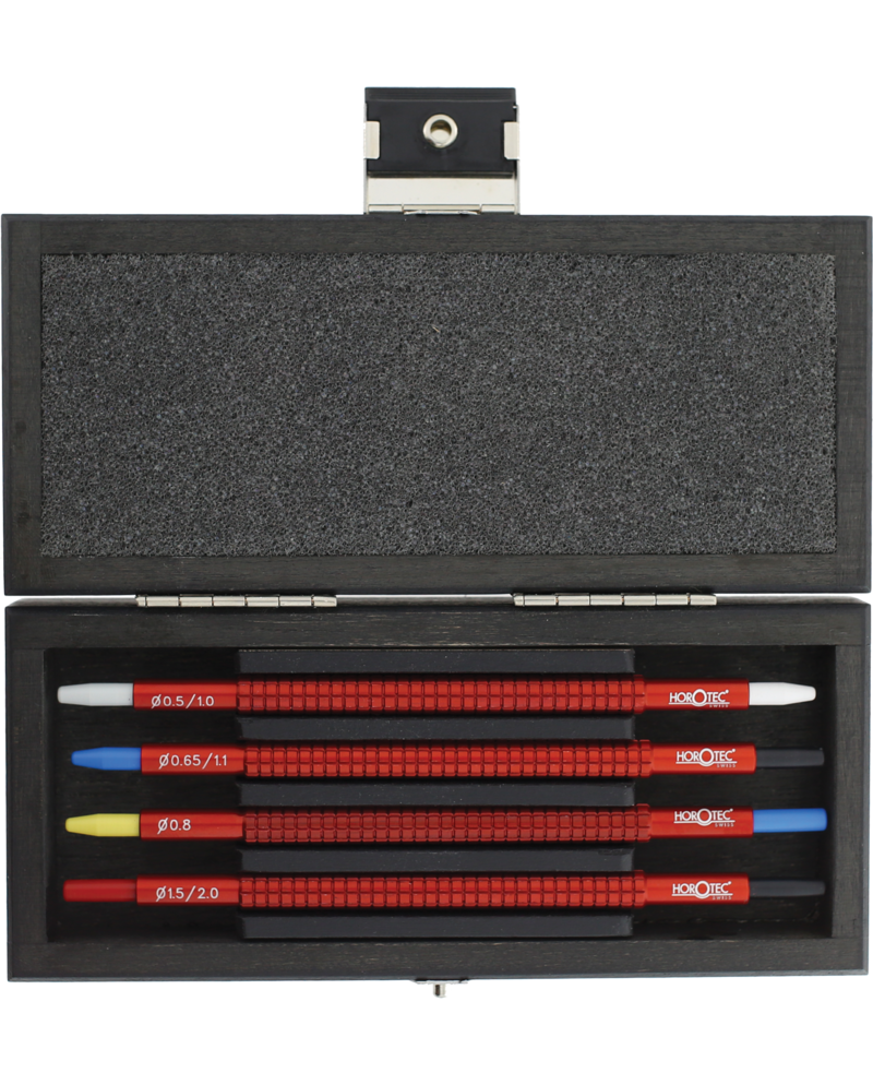 HOROTEC 05.023 - Assortiment d'outils à poser les aiguilles en coffret