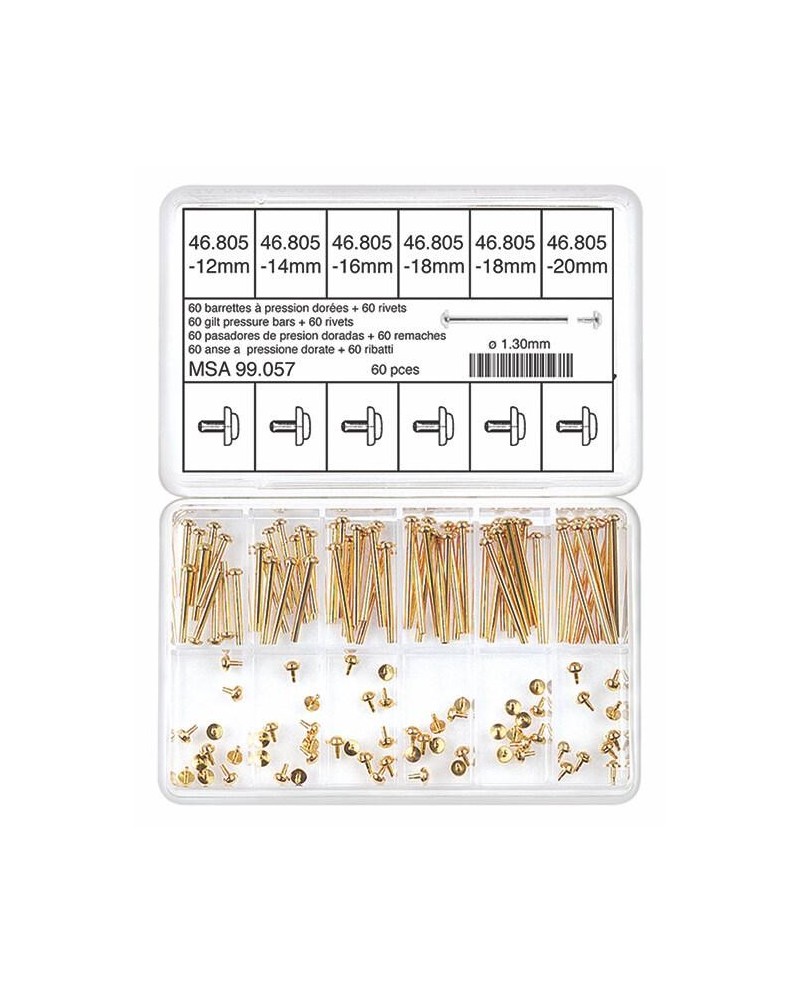 Assortiment de barrettes à pression - HOROTEC