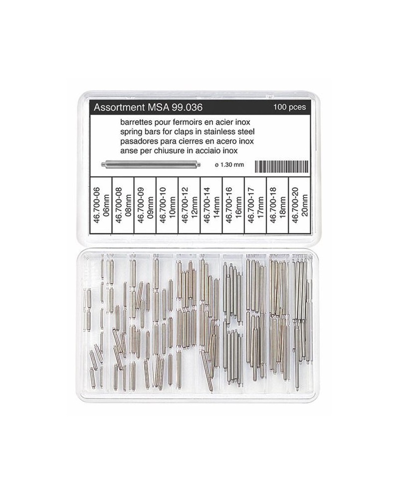 Assortiment de barrettes pour fermoirs - HOROTEC