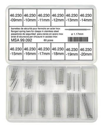 Assortiment de barrettes de sécurité pour fermoirs - HOROTEC