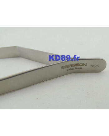 BERGEON 7825 - Brucelles aux barrettes pour pose et dépose de bracelets embouts 1,00 mm remplaçables