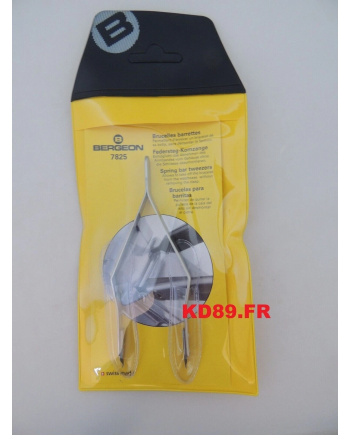 BERGEON 7825 - Brucelles aux barrettes pour pose et dépose de bracelets embouts 1,00 mm remplaçables
