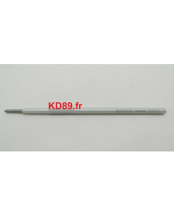 BERGEON 2930 - Burin en métal dur 2 x 2 mm avec manche métal
