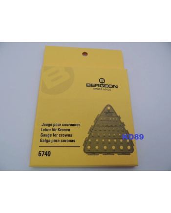 BERGEON 6740 - Jauge pour couronnes et tiges de remontoir en aluminium