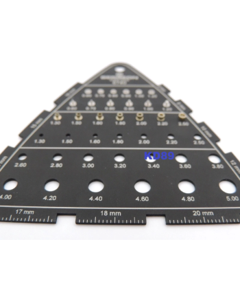 BERGEON 6740 - Jauge pour couronnes et tiges de remontoir en aluminium