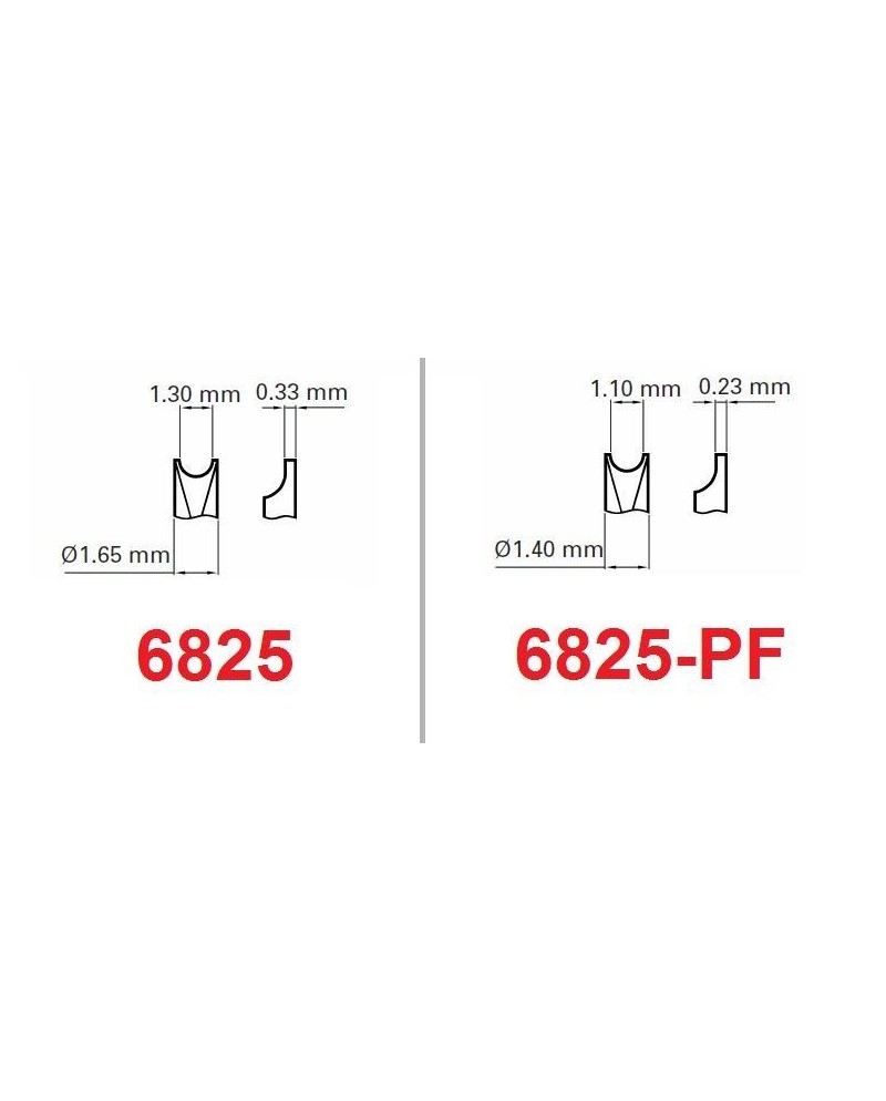 BERGEON 6825-F / 6825-FF - Fourchette de rechange pour pince 6825